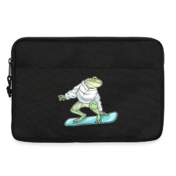 Frog Snowboarder Snowboard - Laptop bag 13" - black - Front