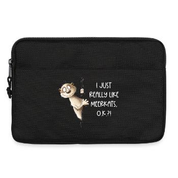 I Just Really Like Meerkats I Erdmännchen - Laptoptasche 13" - Schwarz - Vorne