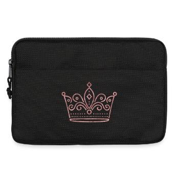 Couronne Reine/Roi Paillettes Personnalisable - Sacoche pour ordinateur portable 13 pouces - noir - Devant