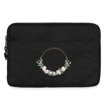 Alena! Name Floral - Laptoptasche 13" - Schwarz - Vorne