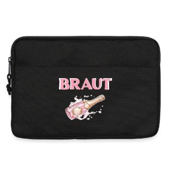 Team Braut-Champagnerflasche! Personalisierbar - Laptoptasche 13" - Schwarz - Vorne