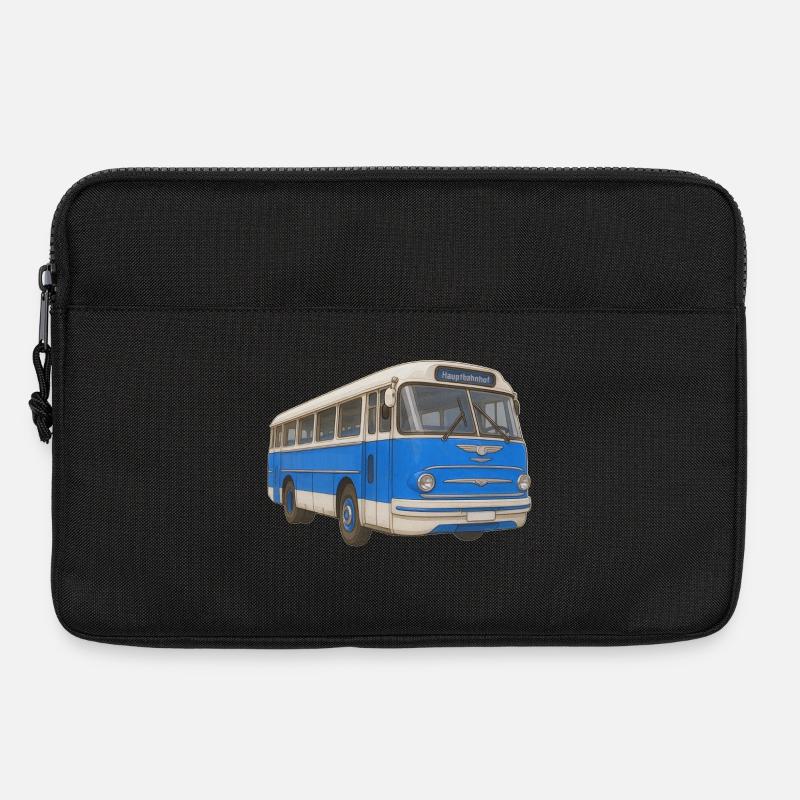 Alter blauer Bus - Laptoptasche 13" - Schwarz