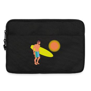 surfeur - Sacoche pour ordinateur portable 13 pouces - noir - Devant