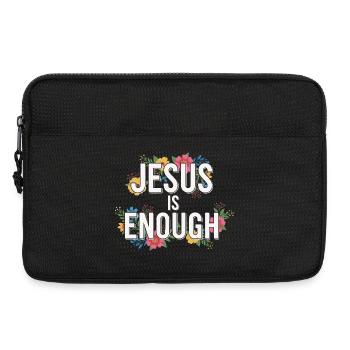 JÉSUS EST ASSEZ Verset biblique disant Chrétien Floral - Sacoche pour ordinateur portable 13 pouces - noir - Devant