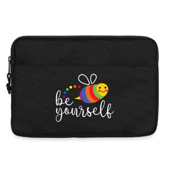 Mois de la fierté LGBTQ - Soyez vous-même - Sacoche pour ordinateur portable 13 pouces - noir - Devant