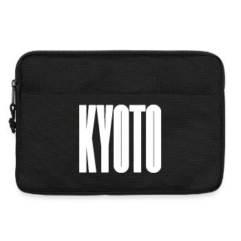 Kyoto - Japan City Bold Typography Design - Sacoche pour ordinateur portable 13 pouces - noir - Devant