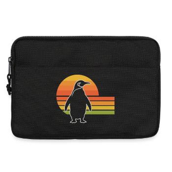 Penguin Silhouette Sonnenuntergang Design - Laptoptasche 13" - Schwarz - Vorne