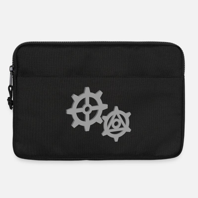 3D-Zahnräder - Laptoptasche 13" - Schwarz