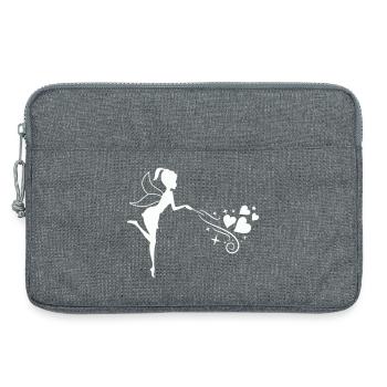 Fairytale fairy with heart magic - Laptop bag 13" - heather grey - Front