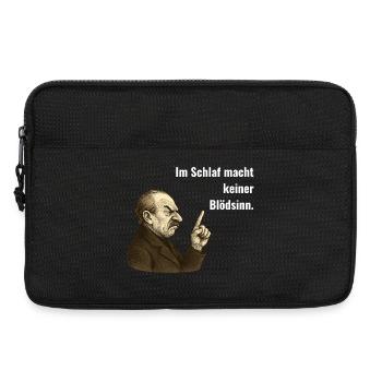 Im Schlaf macht keiner Blödsinn – Vintage Humor - Laptoptasche 13" - Schwarz - Vorne