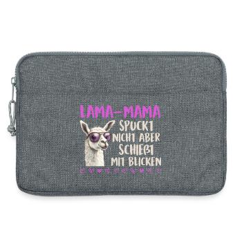 Bald Mama LAMA MAMA SPUCKT NICHT SCHIESST BLICKE - Laptoptasche 13" - Grau meliert - Vorne