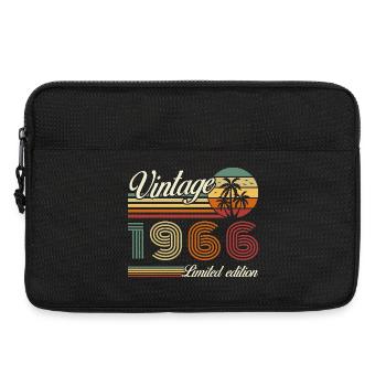 60 Jahre 1966 Vintage Retro Geburtstagsgeschenk - Laptoptasche 13" - Schwarz - Vorne
