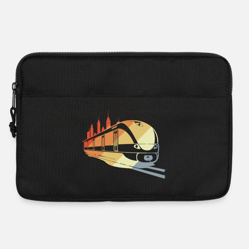 Vintage Eisenbahn Skizze - Laptoptasche 13" - Schwarz