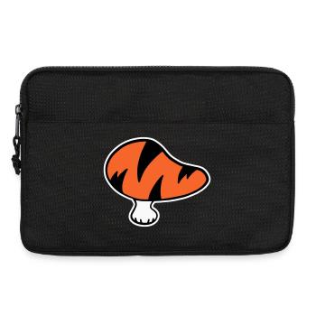 Tigerpilz Logo STICK-Variante - Laptoptasche 13" - Schwarz - Vorne