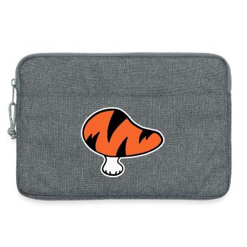Logo champignon tigre STICK Variante - Sacoche pour ordinateur portable 13 pouces - gris chiné - Devant