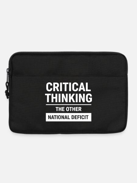 Kritisches Denken: Das andere Staatsdefizit - Laptoptasche 13" - Schwarz