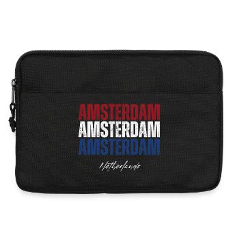 Amsterdam Pays-Bas, j’adore les Pays-Bas - Sacoche pour ordinateur portable 13 pouces - noir - Devant