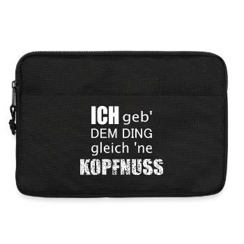 Ich geb dem Ding gleich ne Kopfnuss - Laptoptasche 13" - Schwarz - Vorne