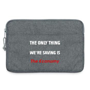 Saving the Economy - Laptop bag 13" - heather grey - Front