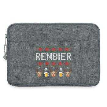 Conception du festival de la bière de renne - Sacoche pour ordinateur portable 13 pouces - gris chiné - Devant