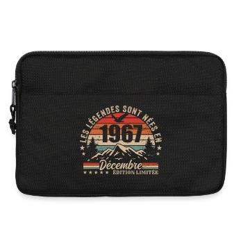 Retro December 1967 - 58 Years Gift - Laptop bag 13" - black - Front