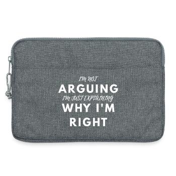 Komisch, ich streite nicht, ich habe recht, sarkastischer Tee - Laptoptasche 13" - Grau meliert - Vorne