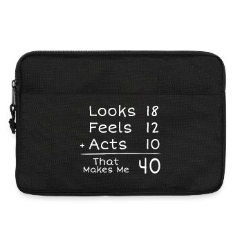 40 Years Humorous Anniversary | 40th Anniversair - Laptop bag 13" - black - Front