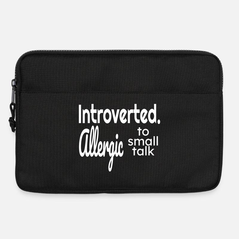 Introvertierte, allergisch gegen Smalltalk - Laptoptasche 13" - Schwarz
