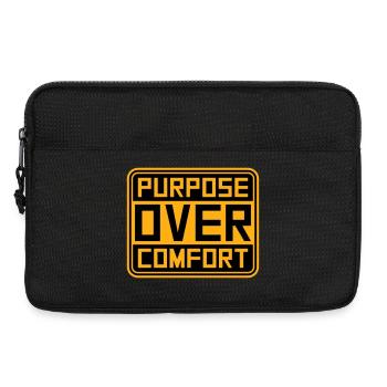 Purpose Over Comfort Motivation Mindset Wachstum - Laptoptasche 13" - Schwarz - Vorne