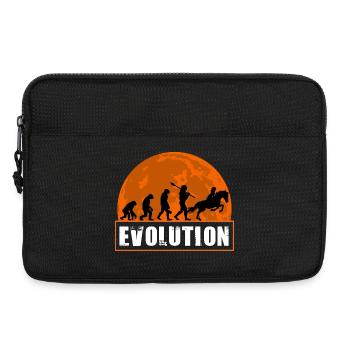 Pferderennsport-Entwicklung, Reitsport, Jockey, Sonnenuntergang - Laptoptasche 13" - Schwarz - Vorne