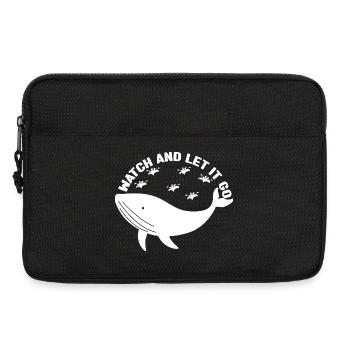 Regardez et laissez partir les baleines aquariophiles - Sacoche pour ordinateur portable 13 pouces - noir - Devant