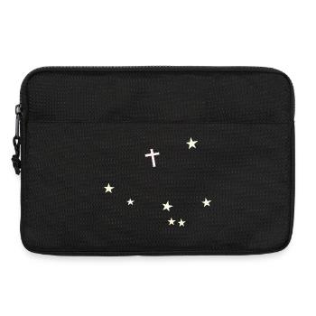Kreuz im Sternenhimmel - Laptoptasche 13" - Schwarz - Vorne