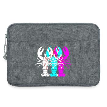 Languste Meeresfrüchte Lobster Hummer - Laptoptasche 13" - Grau meliert - Vorne