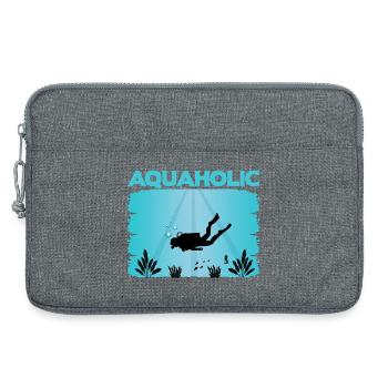 Diver Saying Design - Laptop bag 13" - heather grey - Front