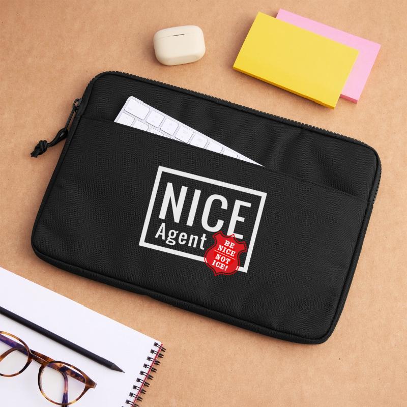 NICE Agent Logo with Statement Be Nice Badge Laptop bag 13"