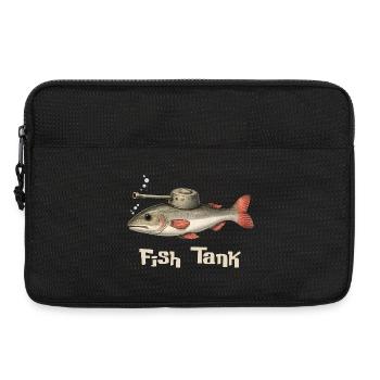 Fish Tank – Funny Fish Word Game - Laptop bag 13" - black - Front