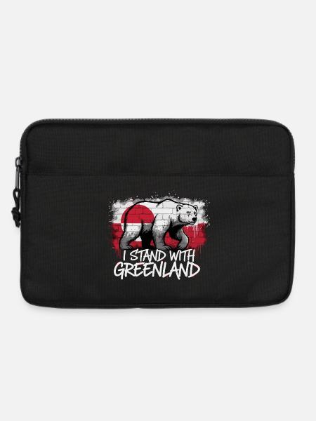 I Stand With Greenland – Eisbär - Laptoptasche 13" - Schwarz