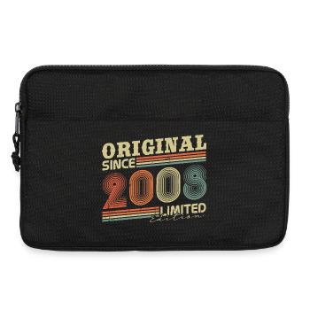 Original 2008 Jahrgang Vintage Geburtstag Geschenk - Laptoptasche 13" - Schwarz - Vorne