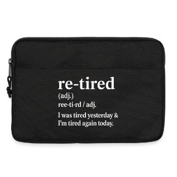 Définition de la pension de retraite Humour pour retraités Drôle - Sacoche pour ordinateur portable 13 pouces - noir - Devant