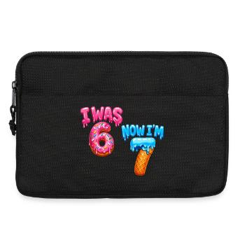 7th Birthday Boy 7 Years Old, I Was 6 Now In 7 - Laptop bag 13" - black - Front