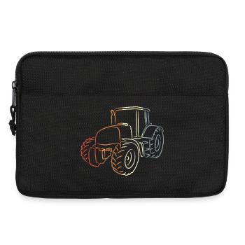 Retro Traktor Skizze - Laptoptasche 13" - Schwarz - Vorne