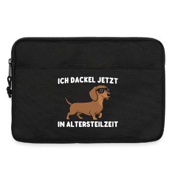 Frührente Ich dackel jetzt in Altersteilzeit - Laptoptasche 13" - Schwarz - Vorne
