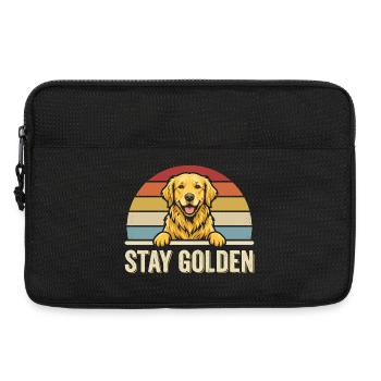 Stay Golden Golden Retriever Retro Motiv - Laptoptasche 13" - Schwarz - Vorne