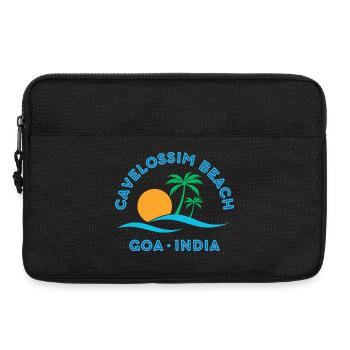 Goa Beach Sonnenuntergangspalmen - Laptoptasche 13" - Schwarz - Vorne