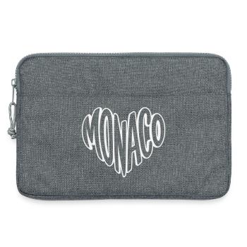 Typographie rétro de Monaco - Sacoche pour ordinateur portable 13 pouces - gris chiné - Devant