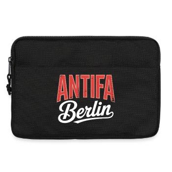 Antifa Berlin – Antifaschistischer Tee - Laptoptasche 13" - Schwarz - Vorne