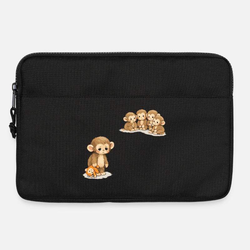 Baby Monkey Punch - Viral Sad Monkey - Laptoptasche 13" - Schwarz