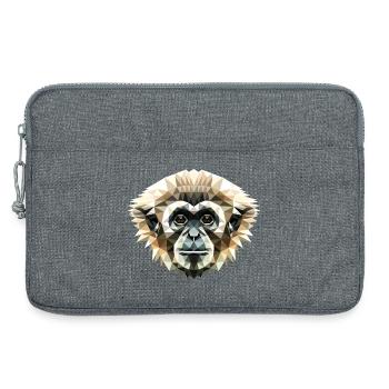 Gibbon Affe Weißhandgibbon Monkey Süße Lar Gibbons - Laptoptasche 13" - Grau meliert - Vorne