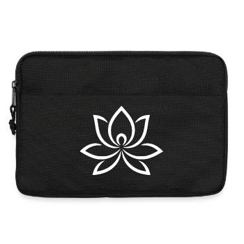 Symbole de méditation fleur de lotus Spiritualité zen - Sacoche pour ordinateur portable 13 pouces - noir - Devant