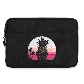 Pineapple Summer Sunset Vintage Beach - Sacoche pour ordinateur portable 13 pouces - noir - Devant